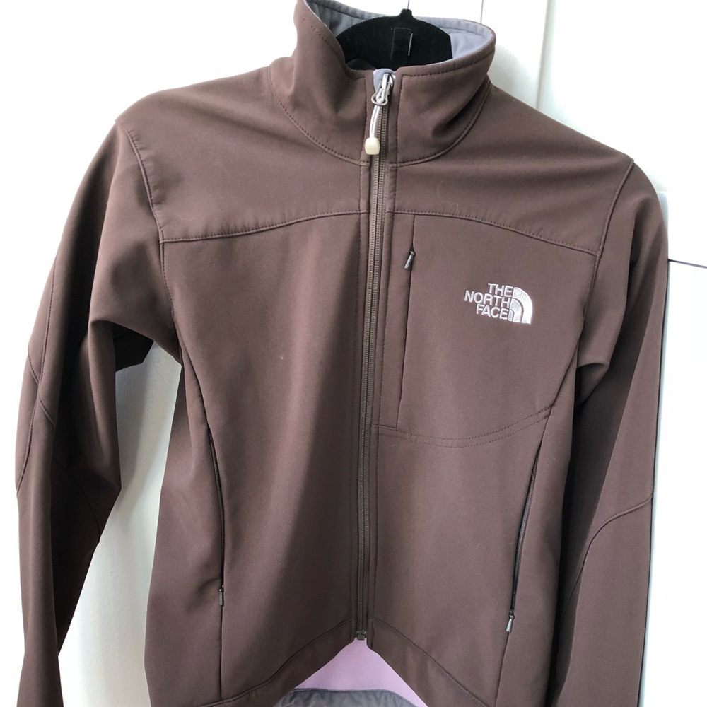 North Face Jacket - Brown w/Pink - XS